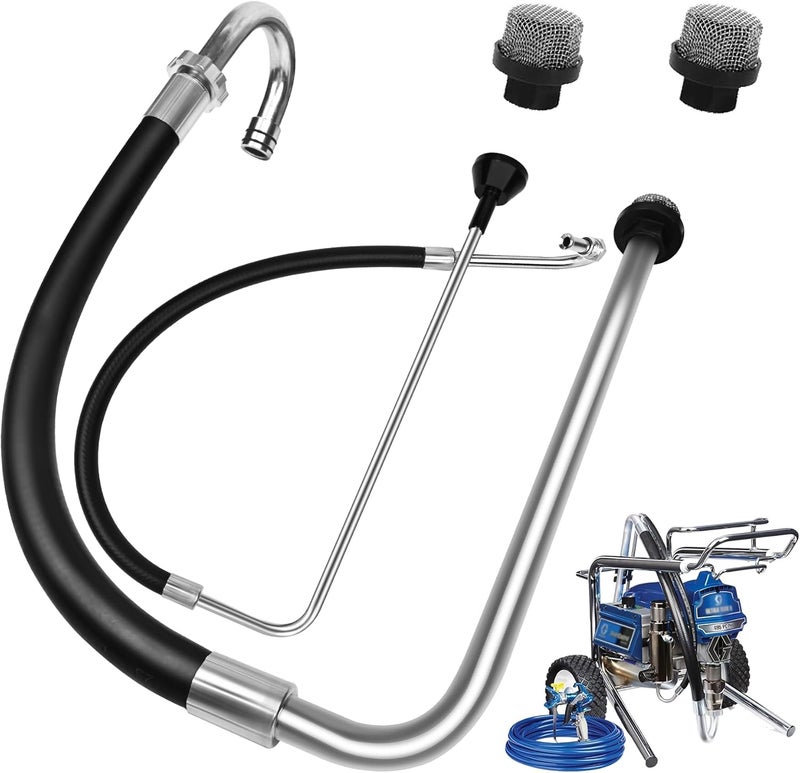 Elyaspedy 2025 New Stainless Steel Suction Hose and Reflux Line Sets,Compatible With Graco 390 395 490 495 595 And Tongshan T300 500 Airless Spraying/Line Painting Machine,Airless Paint Sprayer Accessories - Image 1